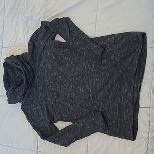 Black Oversized Neck Pullover